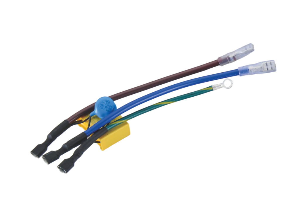 Home Appliance Power Wire Harness with X2 Capacitor and Ring Terminal