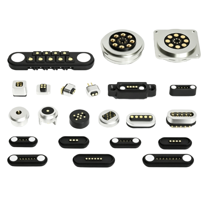 Magnetic pogo pin connectors