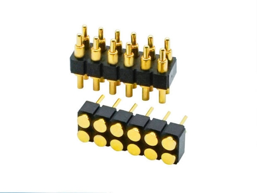 Multi-pin pogo pin headers