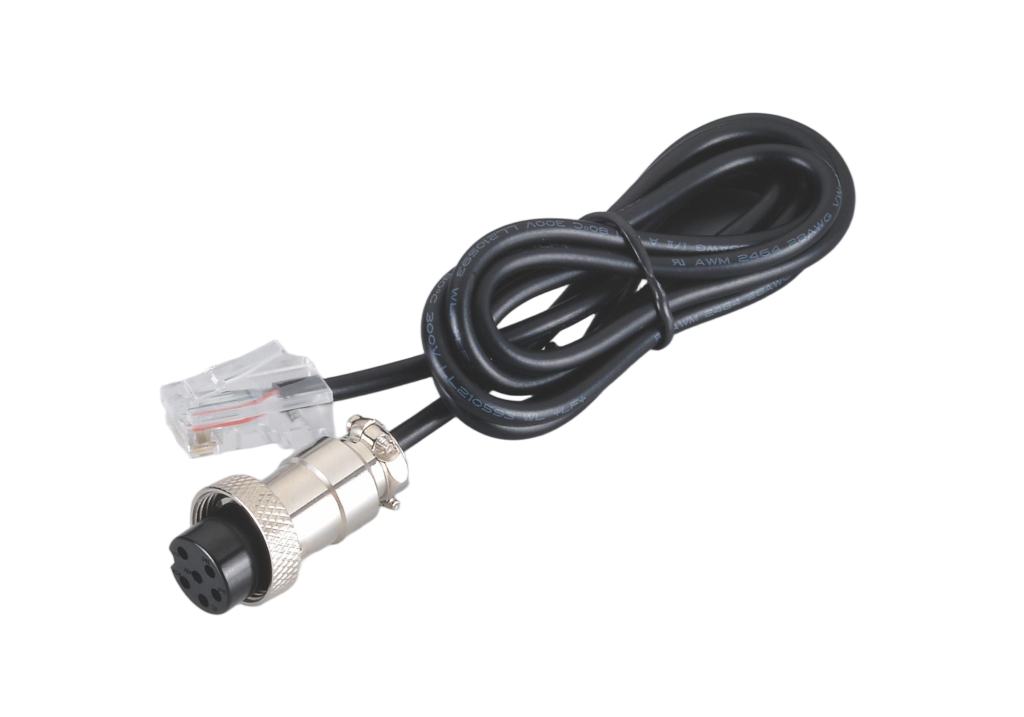 UL 5 Pin Circular Aviation Metal Connector to RJ45 Network Interface Cable Assembly