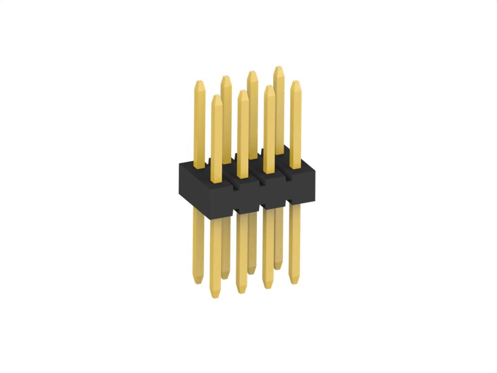 2.20mm Pitch Dual-Row Vertical Male Pin Header Connector for Automotive ECU Modules&Industrial Servo Motor Controllers