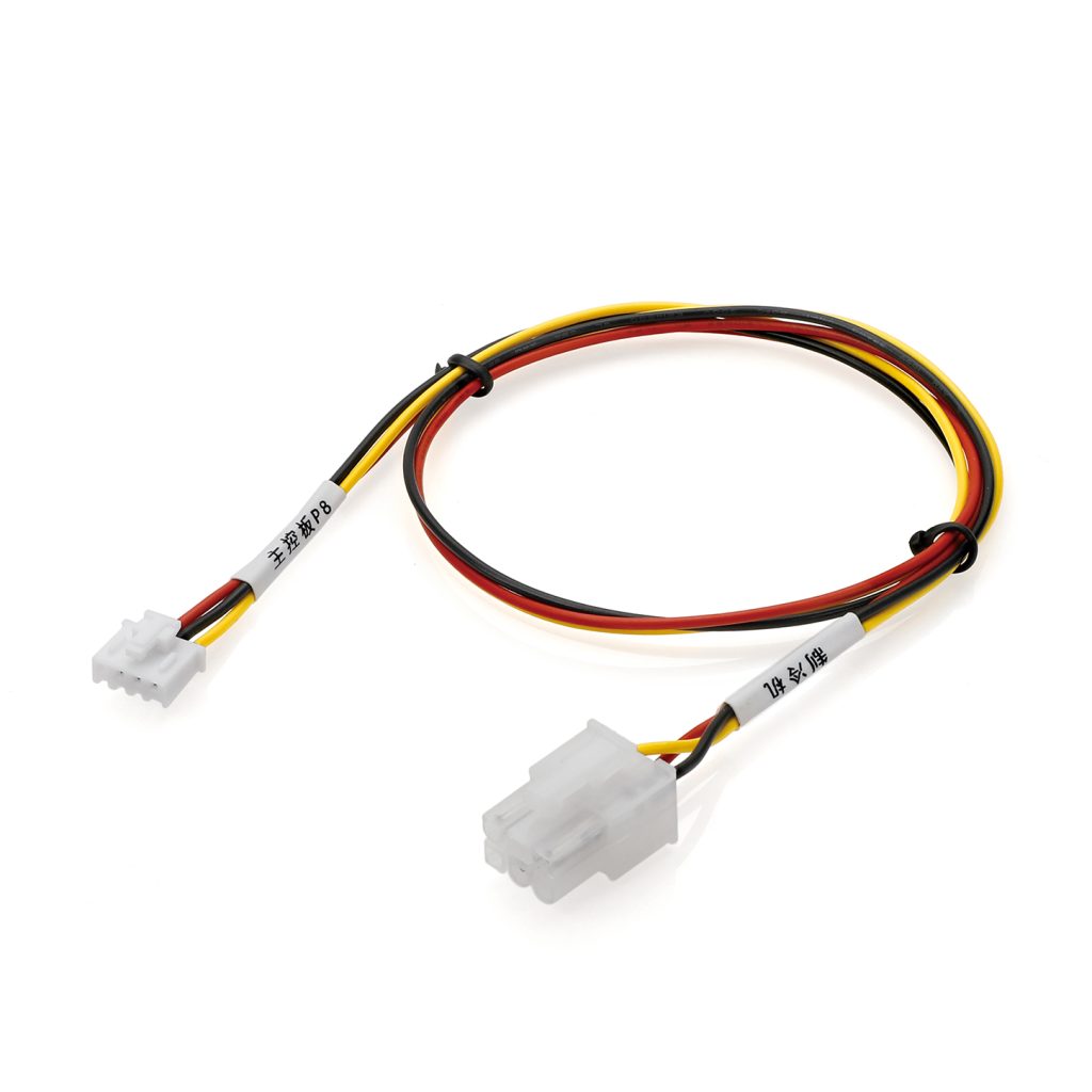 4-Pin Internal Control Board Wire Harness Assembly with Custom Identification Labels for Commercial Refrigeration
