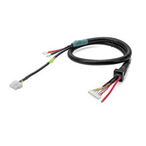 Flexible Corrugated Conduit Power & Signal Wire Harness Assembly with Ring Terminals for Industrial Control Cabinets