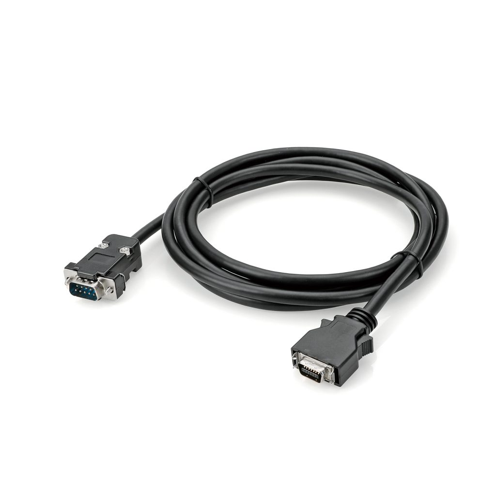 Heavy-Duty Shielded DB9 Male to Female Serial Communication Cable with Thumbscrew Locks for CNC Machinery and RS232/RS485 Automation Arrays