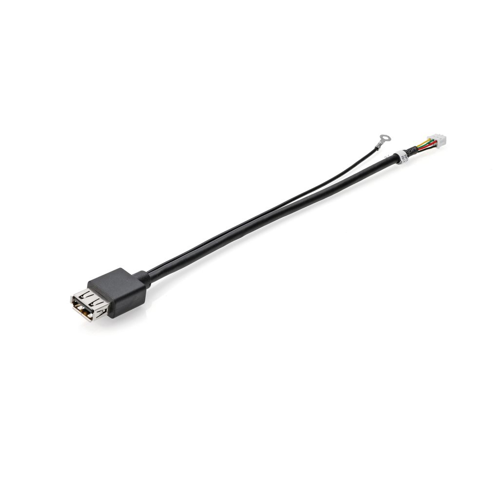 Internal Chassis USB Type-A Female to 4-Pin Housing Header Jumper Wire with Dedicated Ring Terminal Ground Cable for Electronics Cabinet Protection