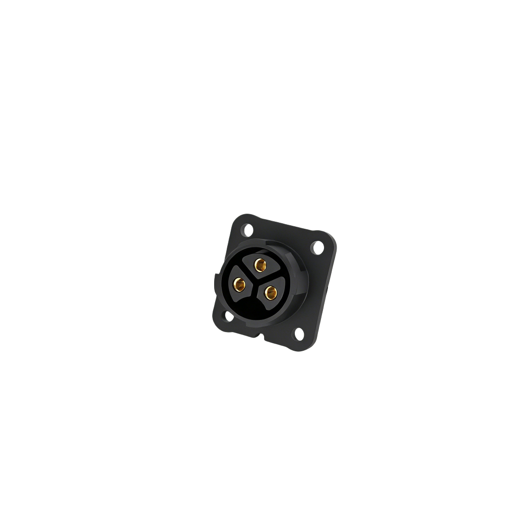 M25 3 Pin Self-Locking Flange Panel Mount Waterproof Connector for Outdoor Power Supply and Industrial Machinery