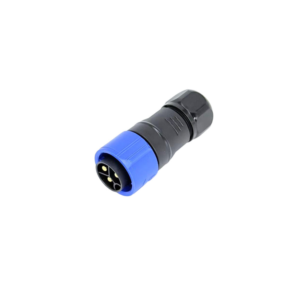 M25 3-Pin High-Voltage Waterproof Connector with Screw & Solder Terminal Options