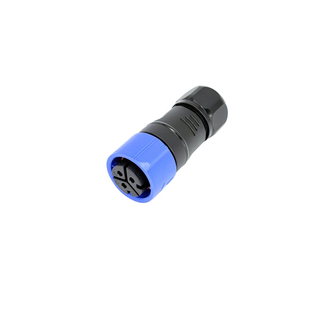 M25 3-Pin Spring-Lock Waterproof Connector | IP67 Push-to-Lock Outdoor Cable Plug