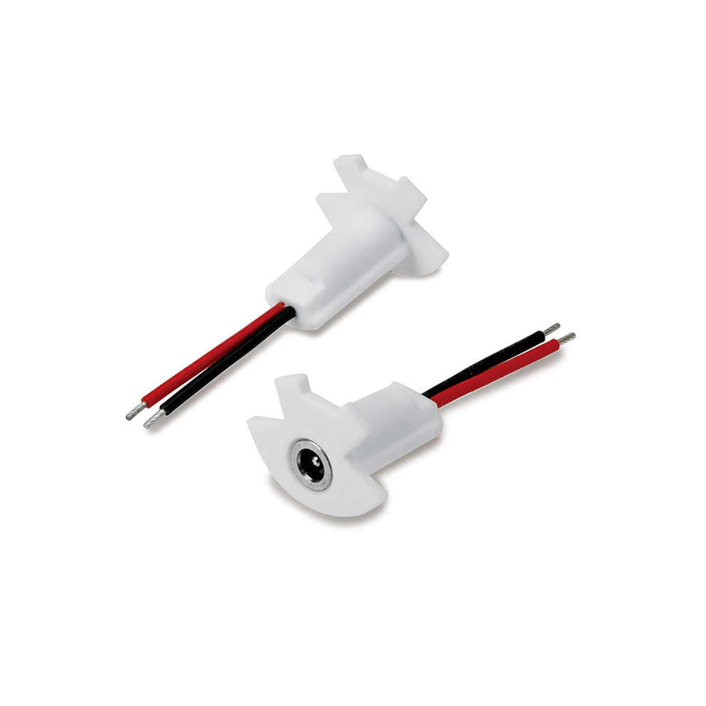 Panel Mount DC Power Jack Female Barrel Connector with Wire Leads
