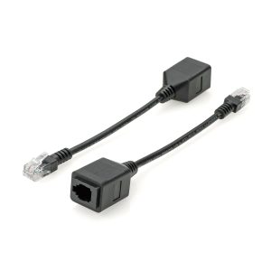 Dual-Pack RJ45 Male to Female Panel Mount Ethernet Extension Cables for Outdoor Waterproof Enclosures and Server Interface Extraction