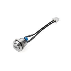 Waterproof Anti-Vandal Metal Push Button Switch Assembly with Pre-Wired Harness and 2-Pin Micro Connector