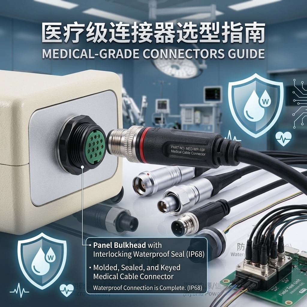 Medical-Grade Waterproof Connectors: Meeting IP68/IP69K and Chemical Disinfection Standards